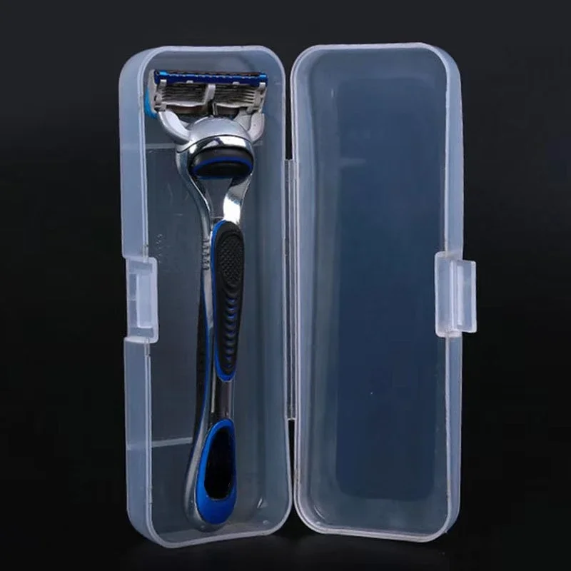 Full Transparent Plastic Case Razor Boxes Men Universal Shaver Storage Box High Quality Handle Box Eco-Friendly PP Shaving Box