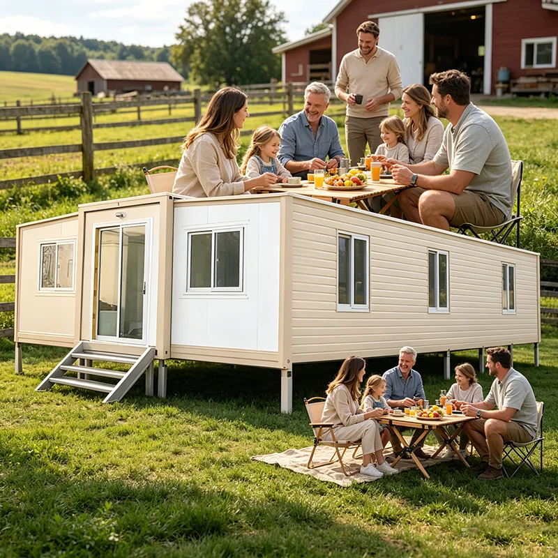 Energy Saving Foldable Expandable Container House Orchard Monitoring Room Windproof Insulated Modular House For Long‑term Farm
