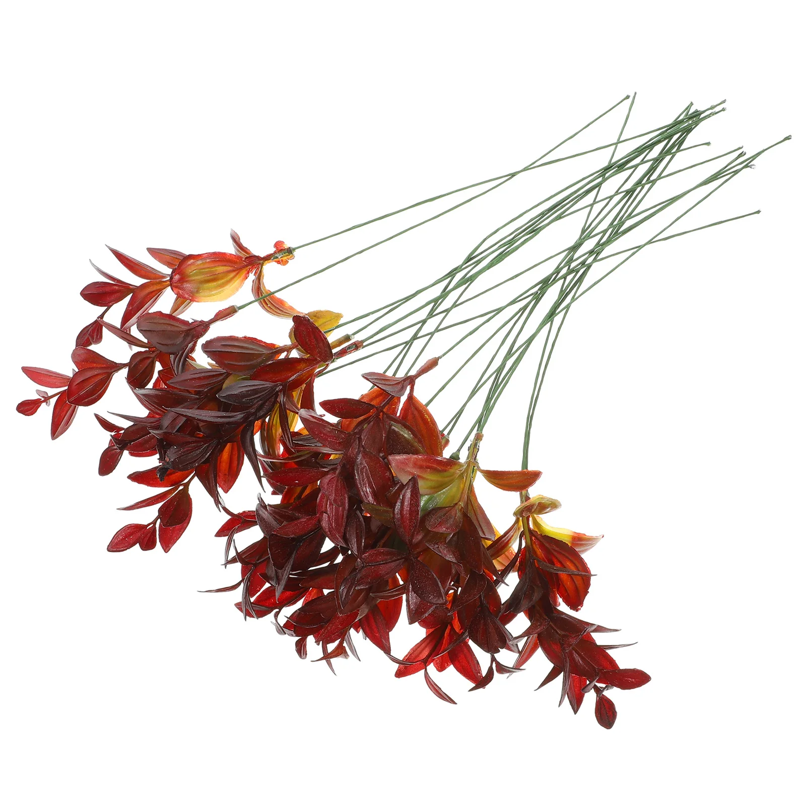 

20pcs Artificial Green Plants Fake Decorative Material Indoor House Plant Stem Home Balcony Office Decor Artificial Plants