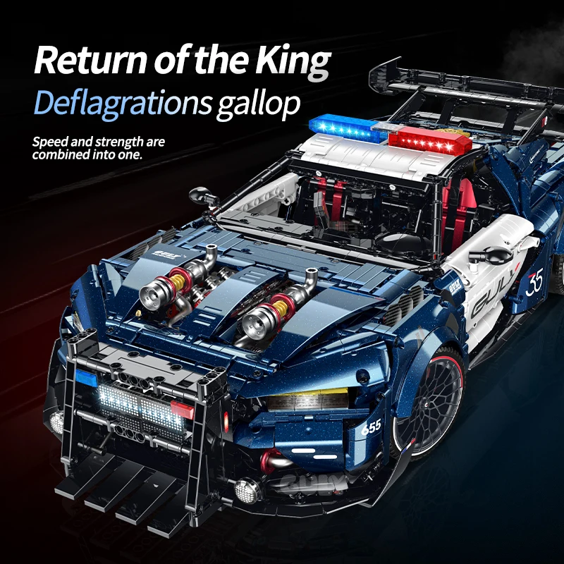 

3975pcs 1:8 MOC Technical RC Modified Sports Car Building Blocks Bricks Model Assembling DIY Toys for Children Birthday Gift Set