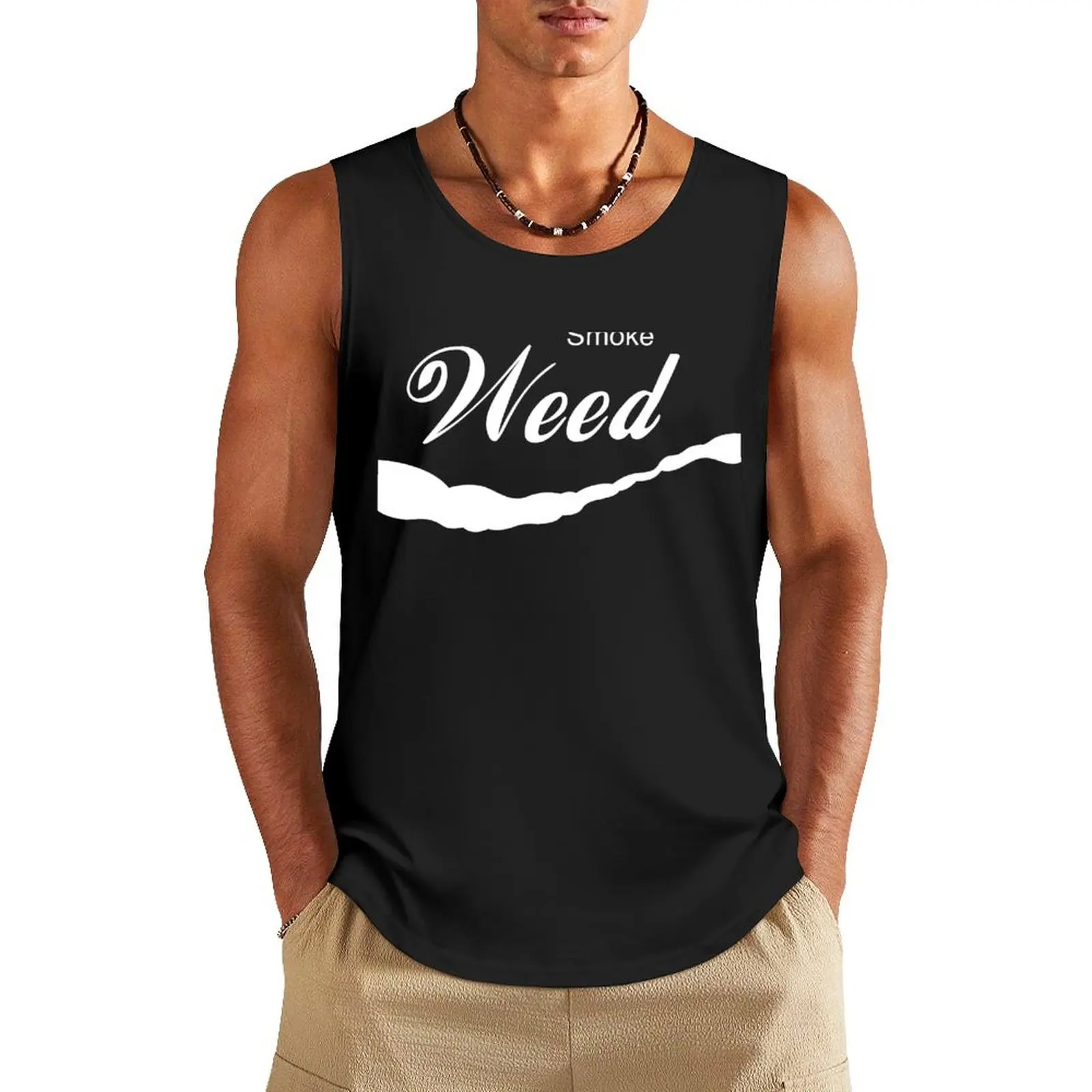 

Smoke Weed Funny Tank Top Men's t shirt men clothing