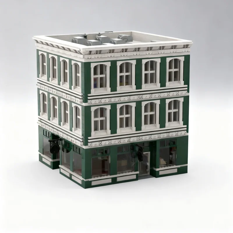 

6443 детали MOC Breakwater Pass Bookstore CM5 Модульная модель городской улицы, конструктор, игрушка, подарок, креативный коллекционный предмет для демонстрации на столе