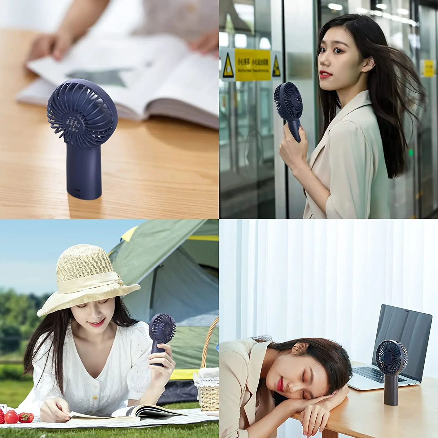 Portable USB Rechargeable Small Fan 4000mAh Battery Working 5-20 Hours Desktop Small Handheld Travel Outdoor Quiet Fan desk fan