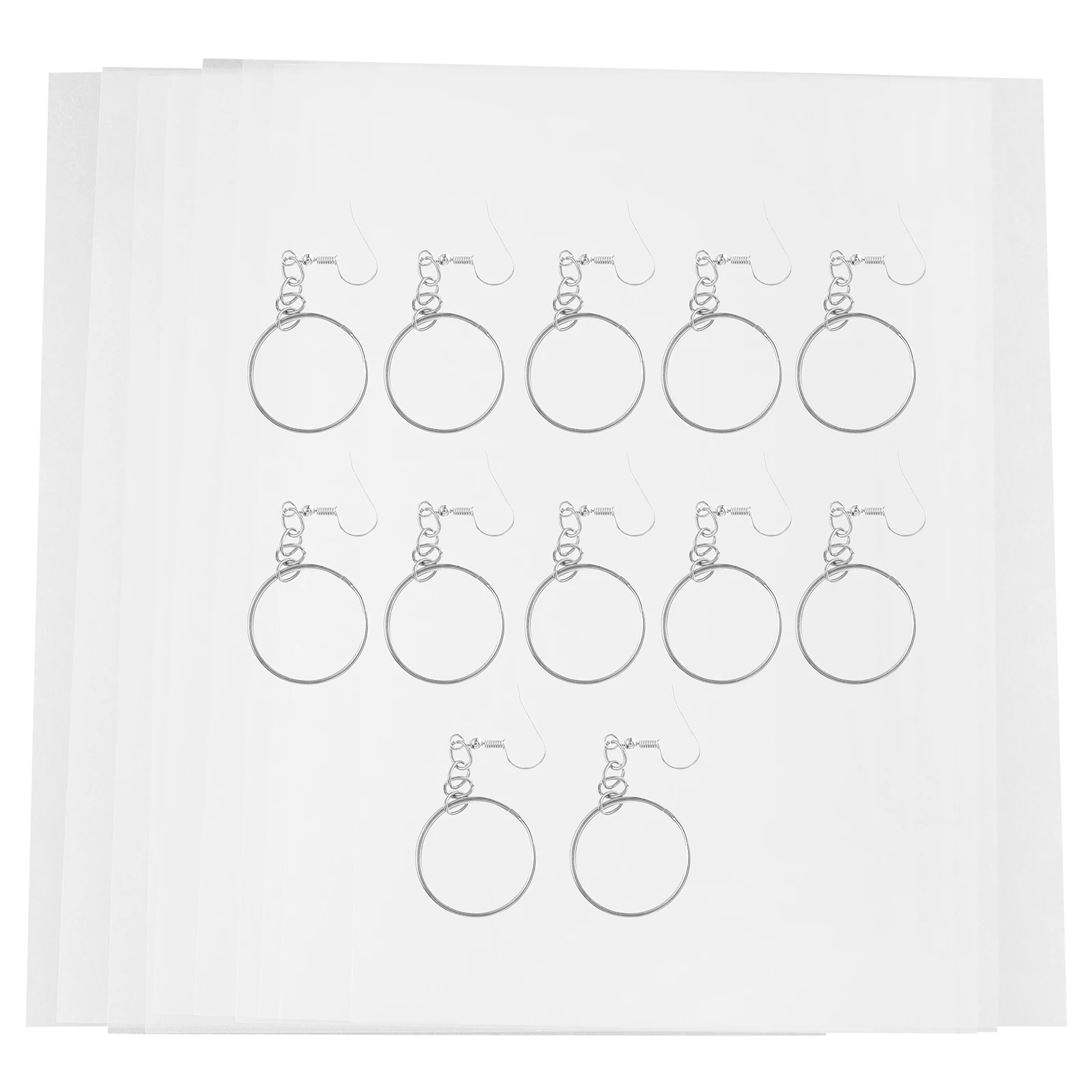 

10 Sheets Shrink Film Set Transparent Hand-Painted Heat Shrinkable Piece DIY Ear Hook Materials Crafts Bake Plastic Pieces