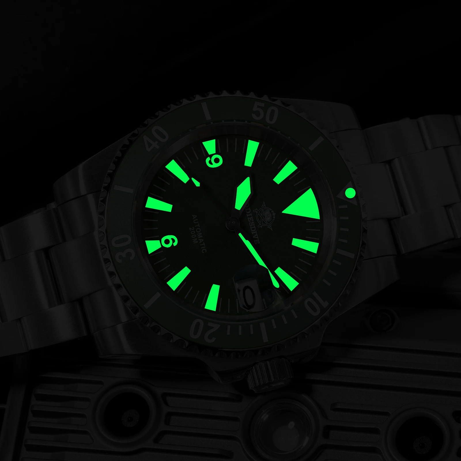 ADDIESDIVE Sapphire Automatic Watch NH35 Luminous Ceramic Bezel Diving Wristwatches Waterproof Business Calendar Watches for Men
