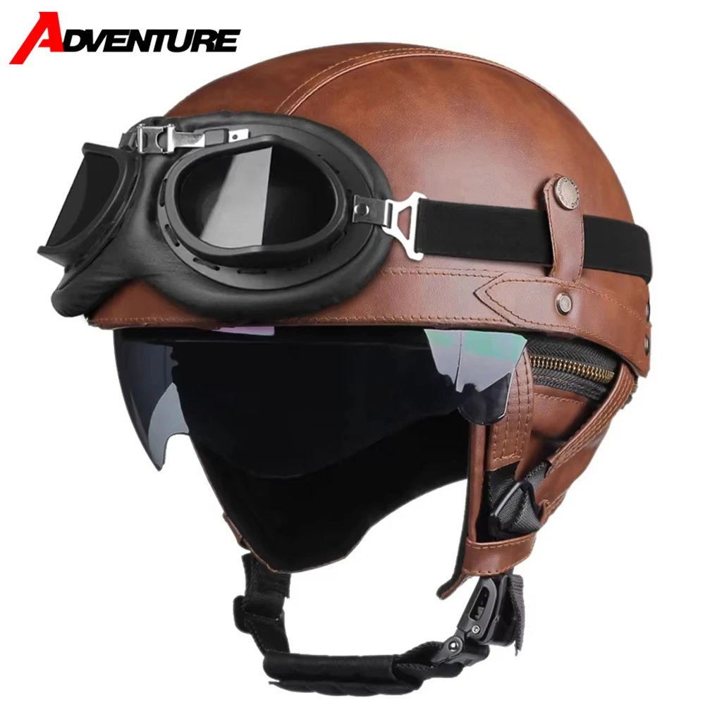 

Шлемы для мотокросса, мужской мотоциклетный шлем с открытым лицом, Casco Moto, двойные линзы, байкерский гоночный внедорожный шлем, Capacete Moto, 4-сезонный