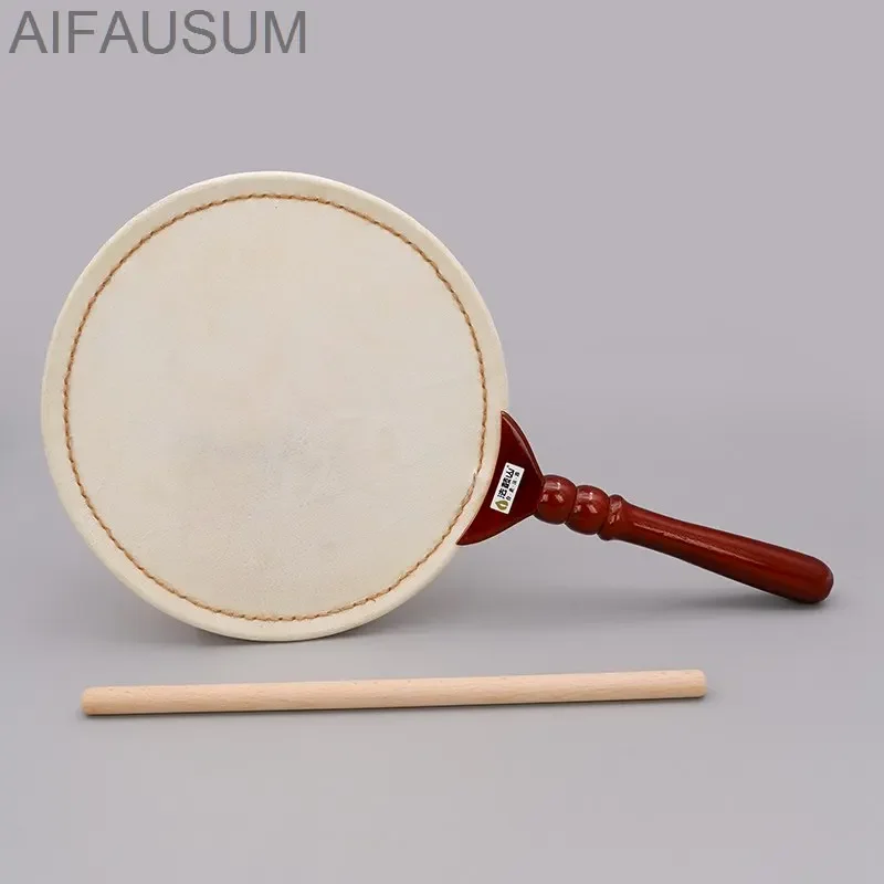50cm/28cm Cowhide fan drum Chinese folk musical instrument Hand drums percussion instruments meditation