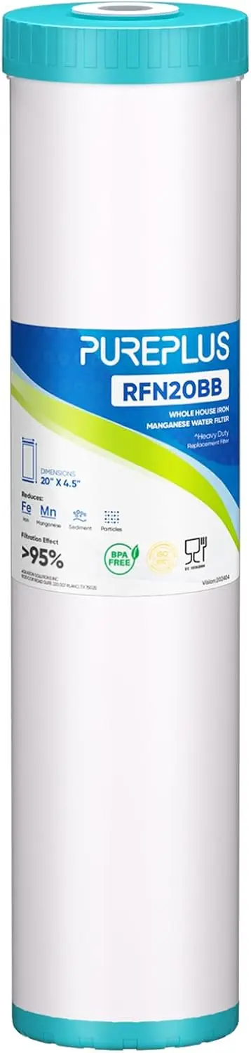 

20" x 4.5" Whole House Iron Manganese Water Filter Replacement Cartridge, 1 Pack for FM25B RFFE20-BB CFRFFE-20BB