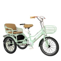 Children's pedal tricycle double brake bicycle
