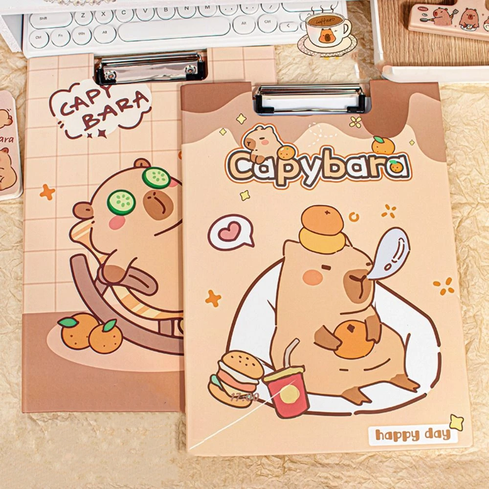 Esthétique Capybara File Folder, Good-Looking A4 Board réinitialisation Folder, Paper Holder, Document Writing Clipboard, File Storage