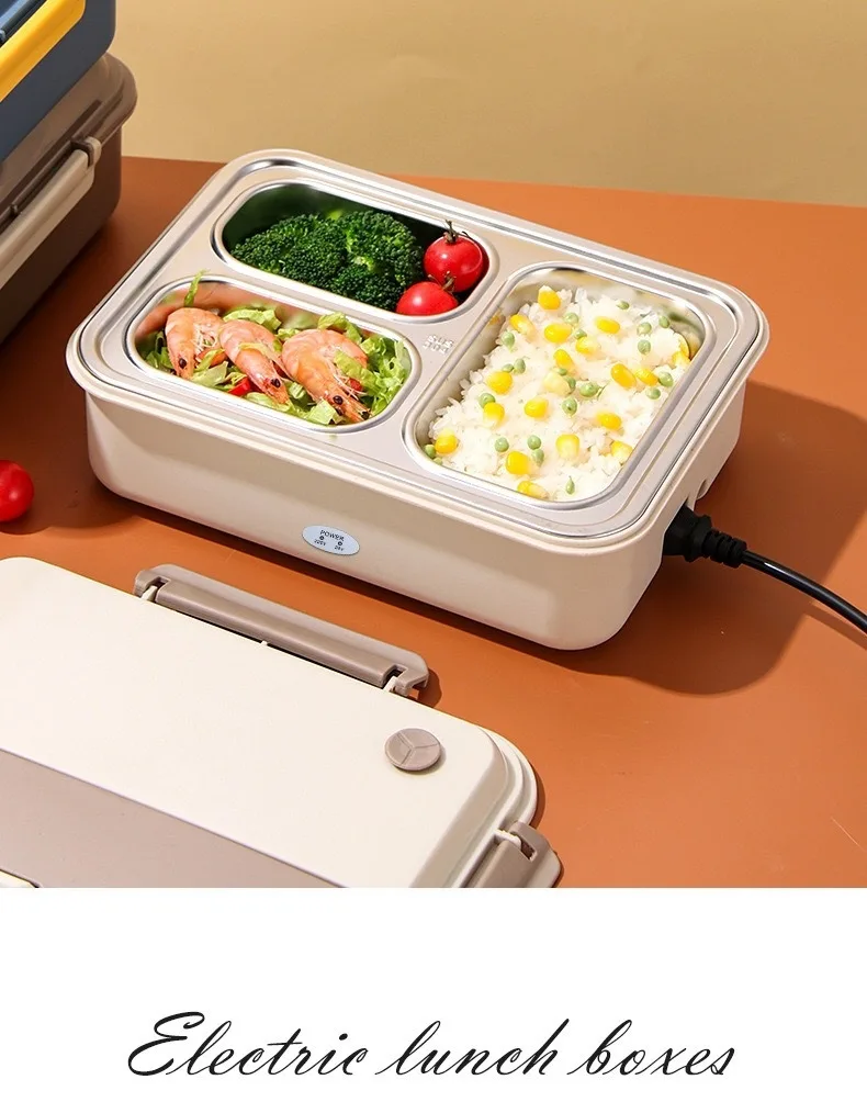 

New Portable Electric Household Car Insulated Lunch Box, Stainless Steel Lining Insulated Lunch Box for Office Work, Student