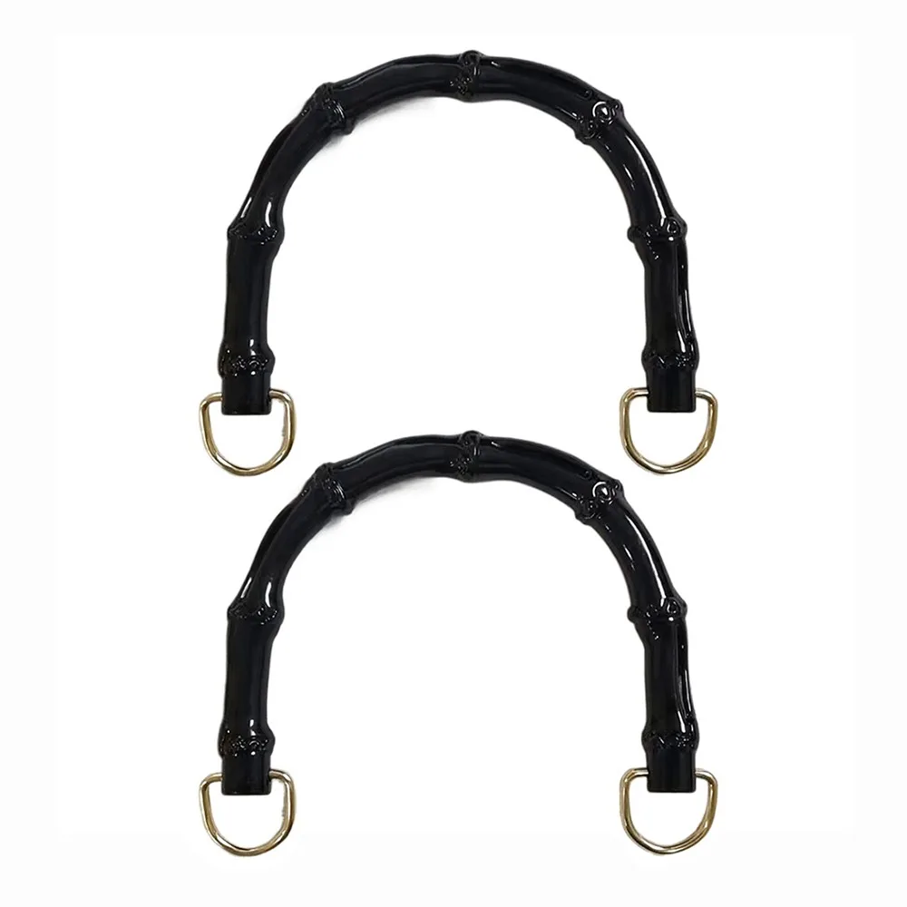 

Пластиковые ручки для сумок «сделай сам», U-образная форма с застежкой из сплава D-образного кольца, черные сменные ручки для кошелька, изготовление сумки на плечо