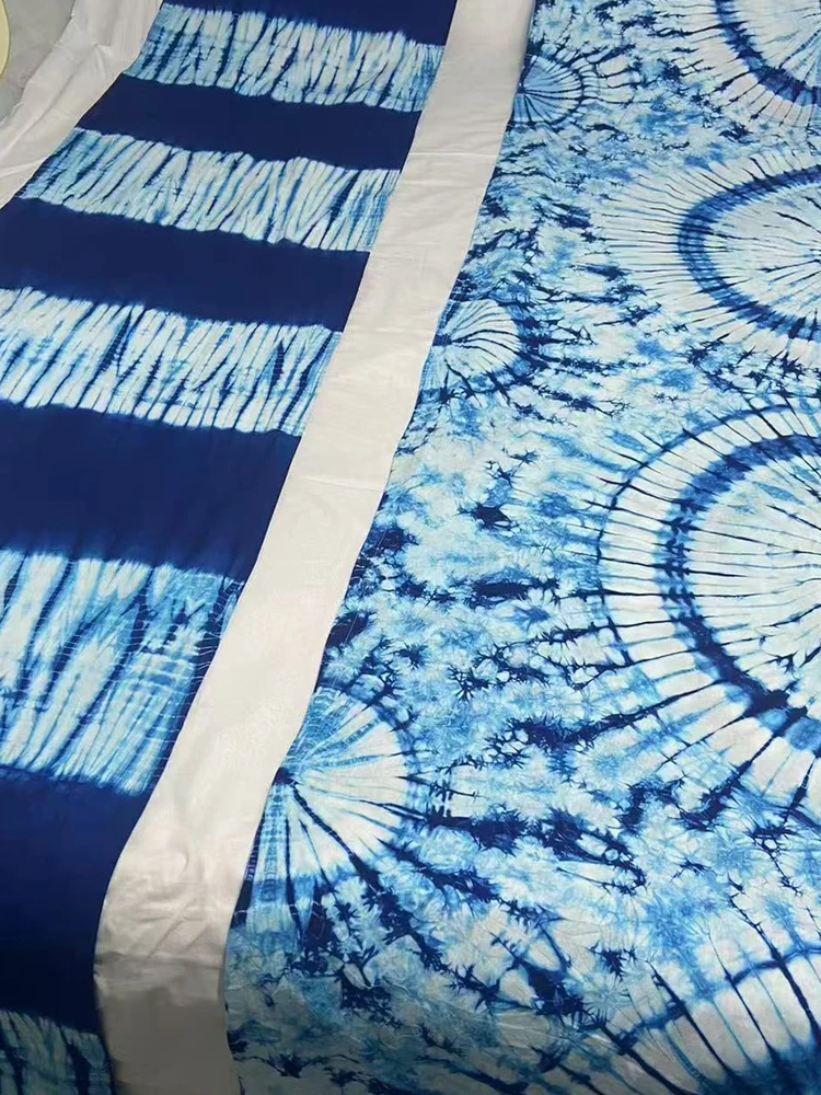

Original Hand-Dyed Tie-Dye Hanging Cloth Blue Dye Nursery Decor Cotton Fabric New Product Geometric Pattern Chinese Style