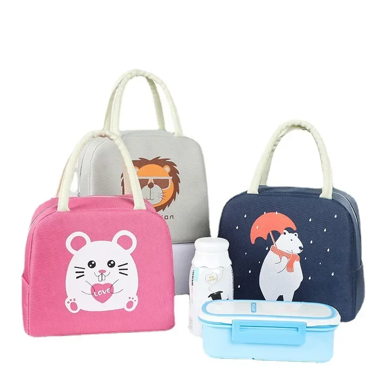 

Милая мультяшная портативная теплоизоляционная обеденная сумка для пикника, коробка, мультяшная сумка для дам, девочек, детей