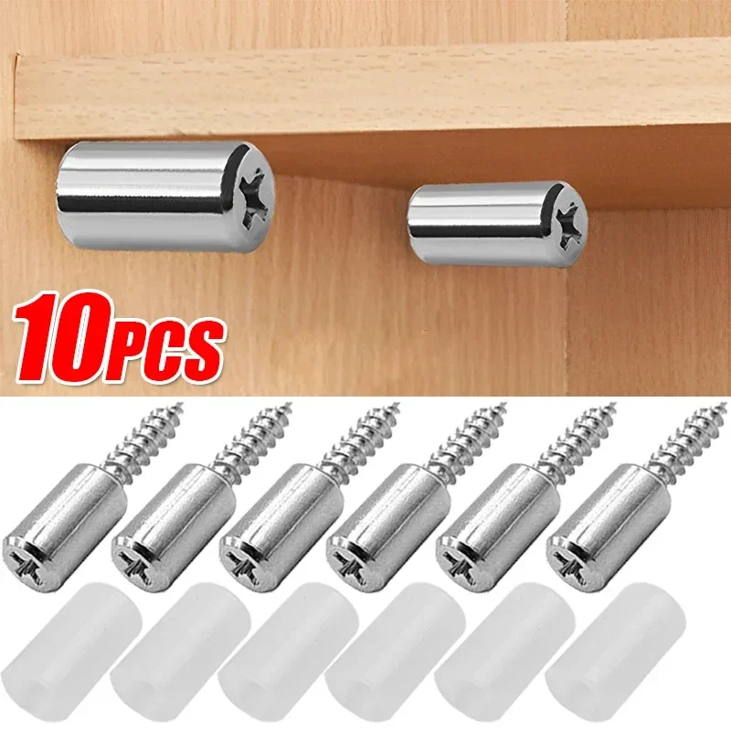 Cross Self-Tapping Screws Bracket Shelf Fixing Pegs Laminate Support Screw Homemade Cabinet Glass Holder Non-Slip Partition Nail