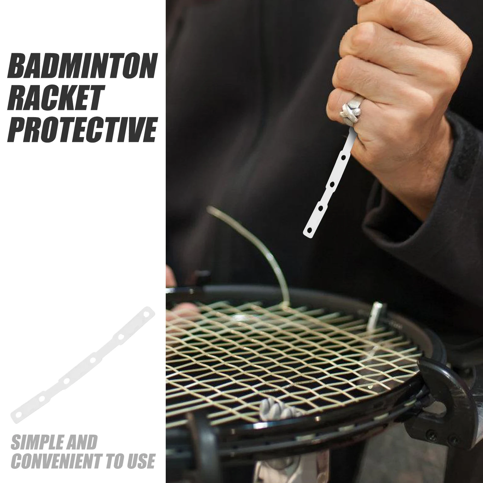 

2Pcs Badminton Racket String Protector Tubing Wire Guard Tube Grommet Supplies Colorful Silicone Durable Performance Repair