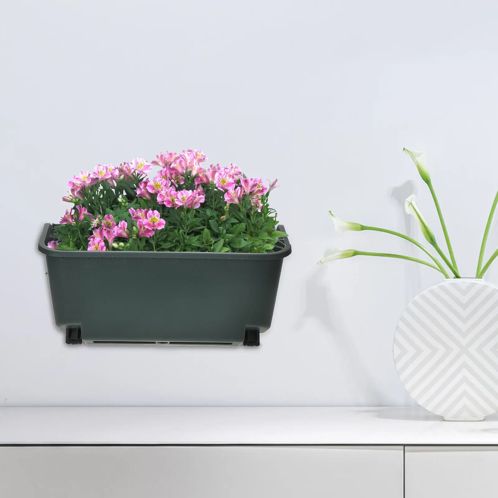 

Настенный вертикальный цветочный горшок для растений, экономящий место, пластиковый горшок для бонсай, садовые горшки для улицы