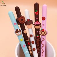 Stationery Cute Biscuit Gel Pen Novelty Creative Choclate Sweet cake lovely funny Donuts fruit