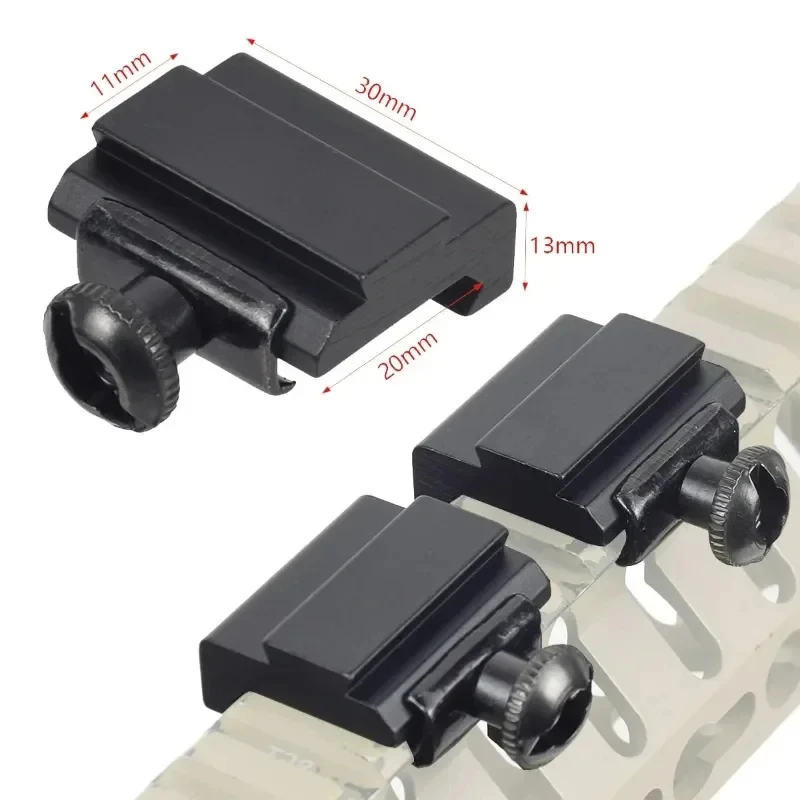 2 szt. Adapter szyny Weaver/Picatinny 20 mm na szynę jaskółczy ogon 11 mm – Baza montażowa do lunet, do akcesoriów myśliwskich i taktycznych