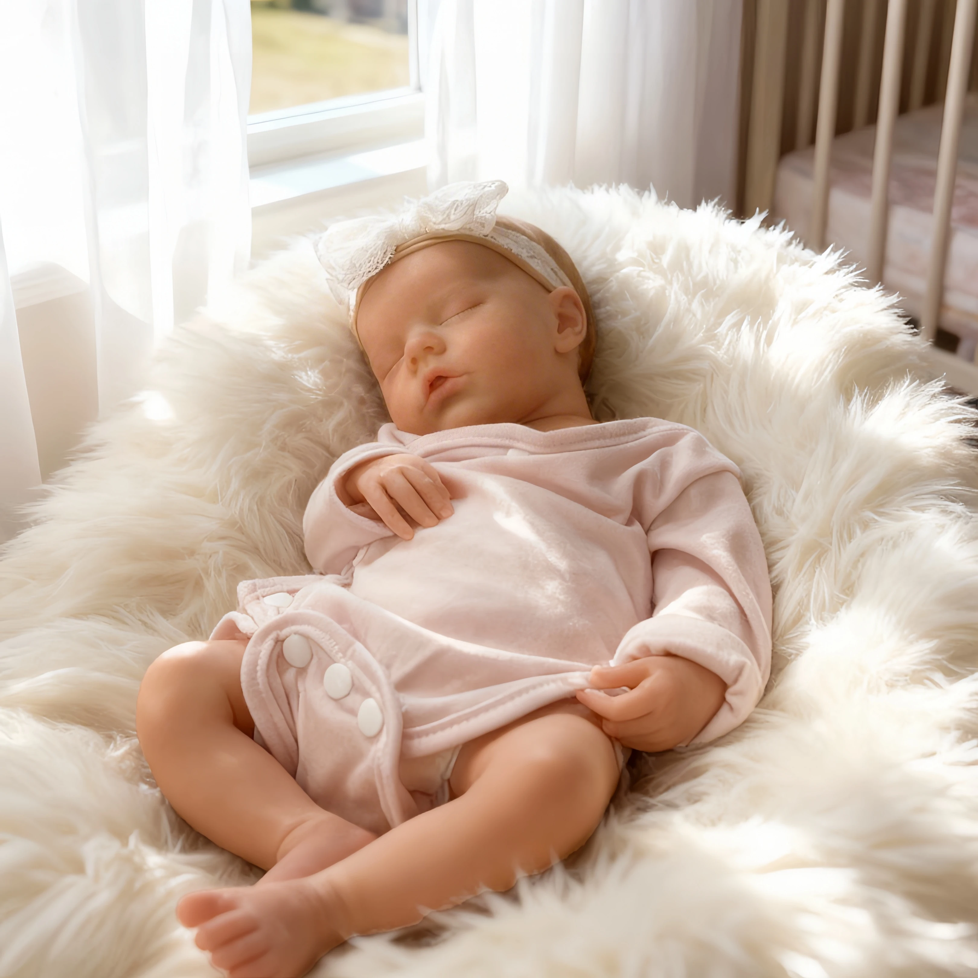 

16 Inch All Silicone Reborn Baby Girl Handmade Soft Newborn Twins B Lifelike Painted Visible Veins Art Doll For Birthday Gift