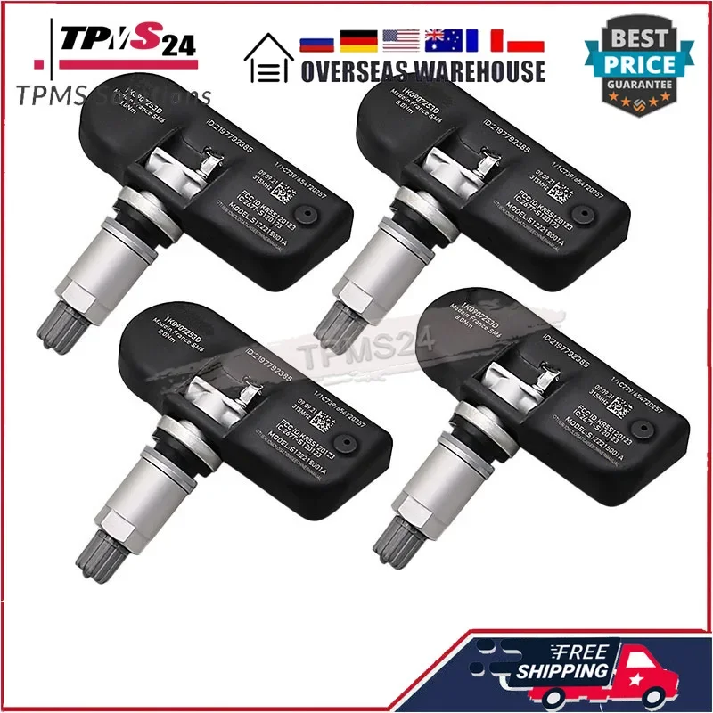 For Audi A3 A4 A5 Q5 S4 Volkswagen Beetle CC Golf GTI Jetta Passat R32 Rabbit Tiguan 315MHz TPMS Tire Pressure Sensor 1K0907253D