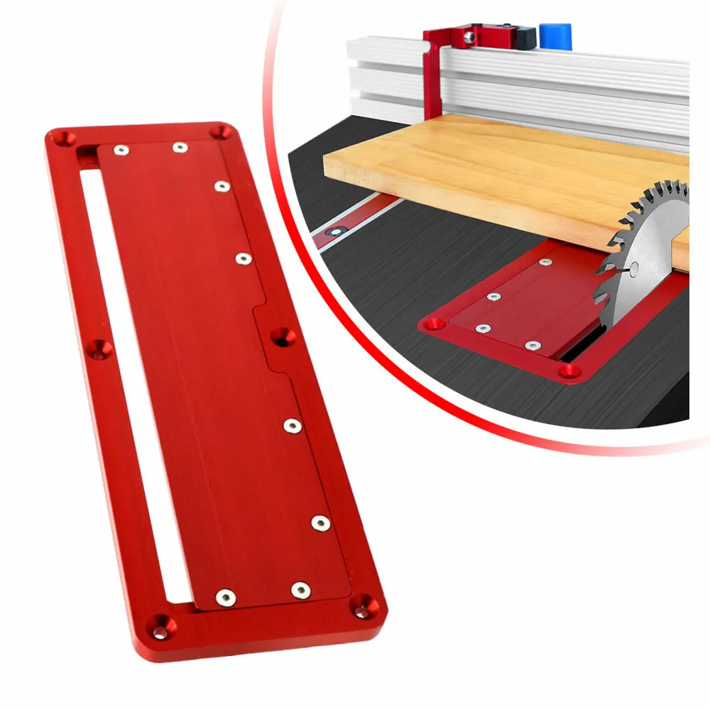 Table Circular Saw Aluminium Alloy Insert Plate, Circular Saw Flip Cover Floor Plate Accessory Part for Woodworking Benchs Tool