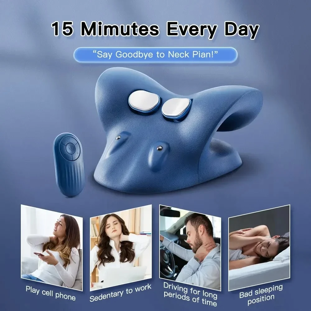 Customizable Electric Cervical Massage Pillow Heating Cervical Stretcher Traction Shoulder Spine Chiropractic Muscle