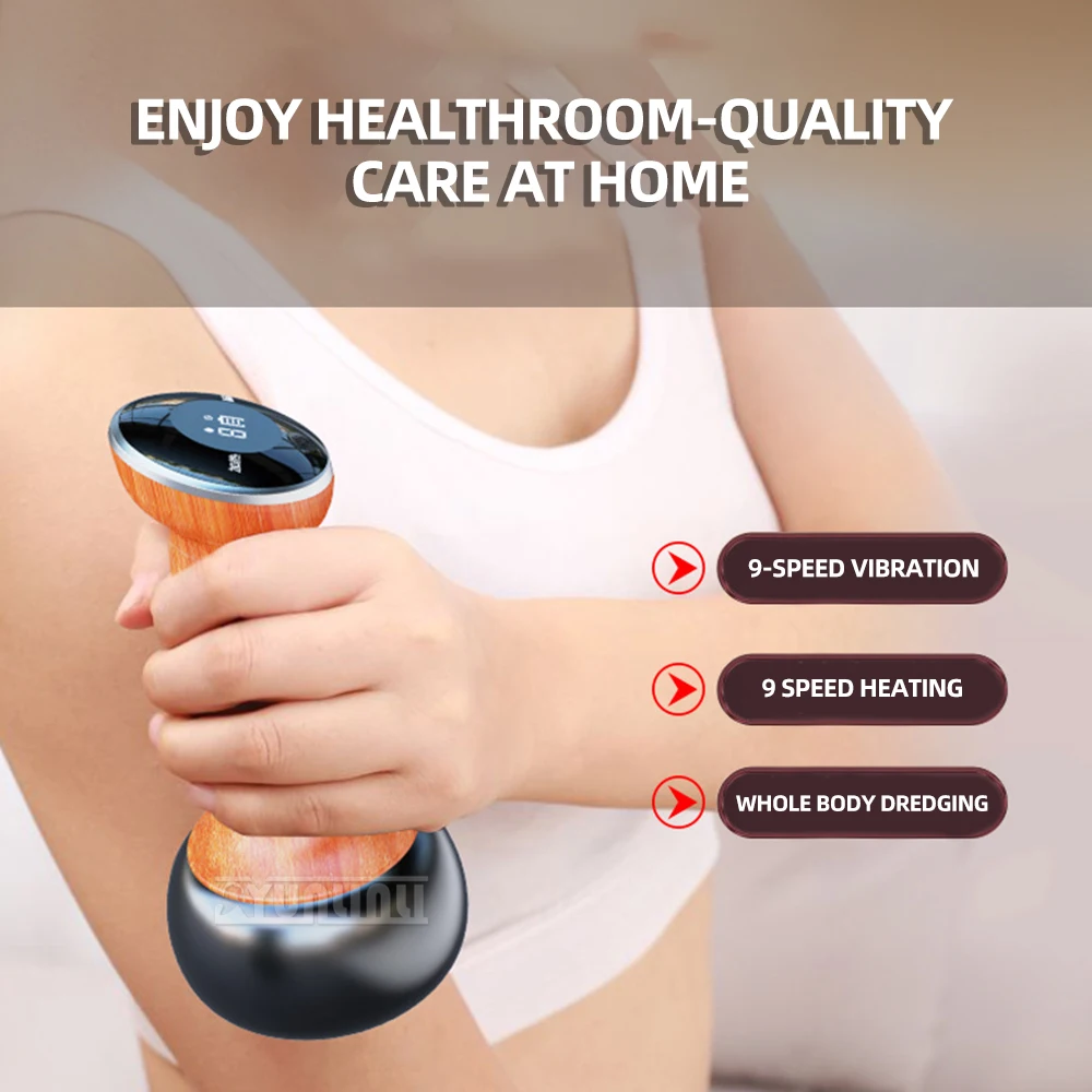 Portable Rechargeable Bianstone Warm Moxibustion Gua Sha Massage Tool Home Hot Compress Therapy Third Generation