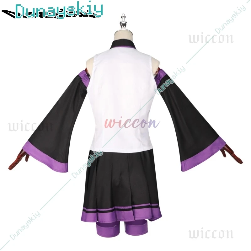 Cantante virtuale Utta Costume Cosplay Anime Utaaa Abito Top + gonna + maniche a mano Cappello Copricapo Carnevale Loli Gioco di ruolo Vestito da festa