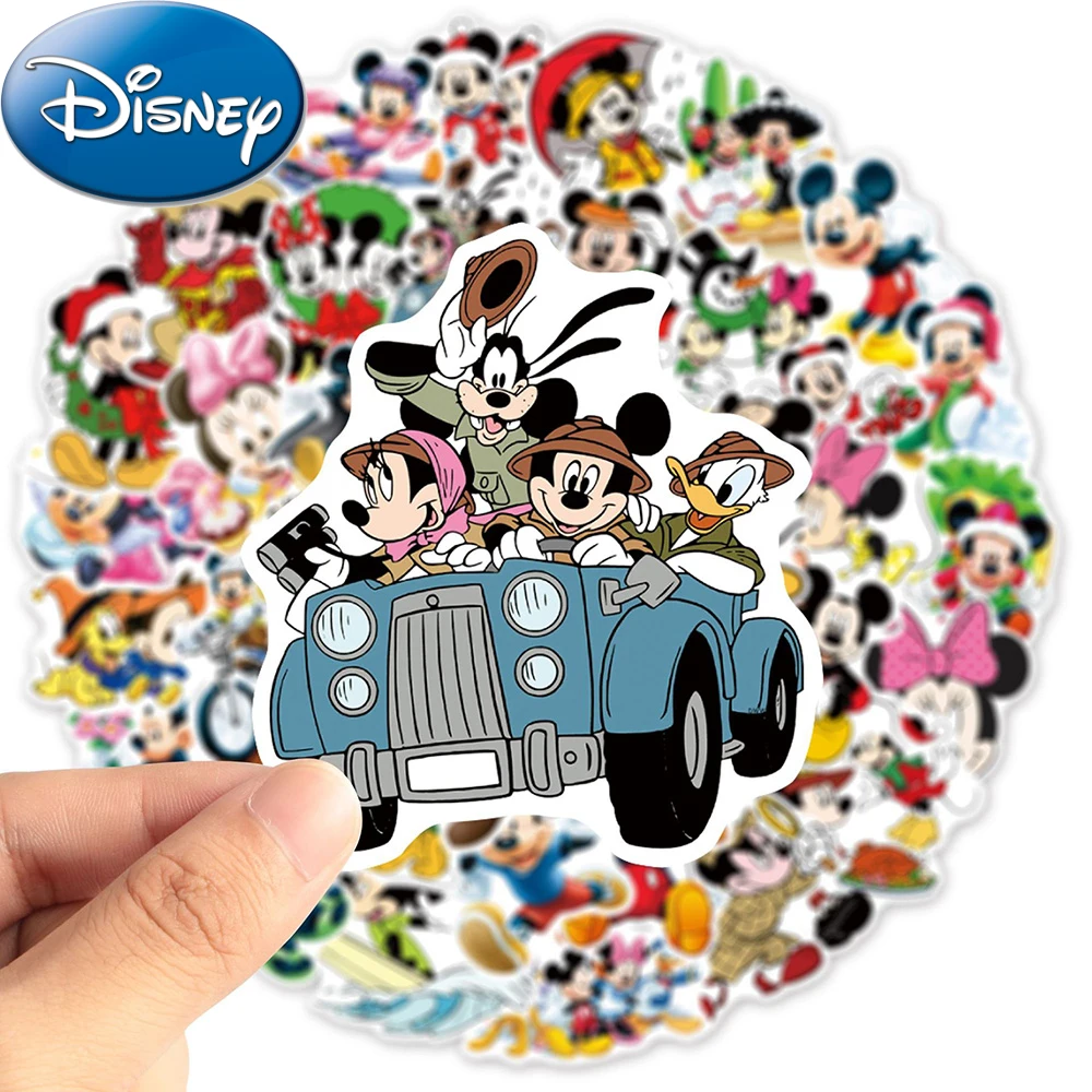 10/30/50pcs Cute Disney Anime Mickey Mouse Stickers Funny Graffiti Kids Sticker Toy DIY Phone Water Bottle Guitar Cartoon Decals