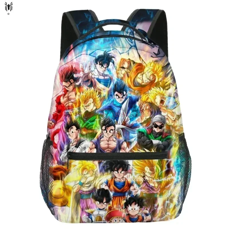 Dragon Ball Z Figurka Anime Nowy Plecak Kreskówka Super Saiyan Goku Torba studencka Figurka Nastolatki Chłopcy Zabawki Prezenty Torba na lunch