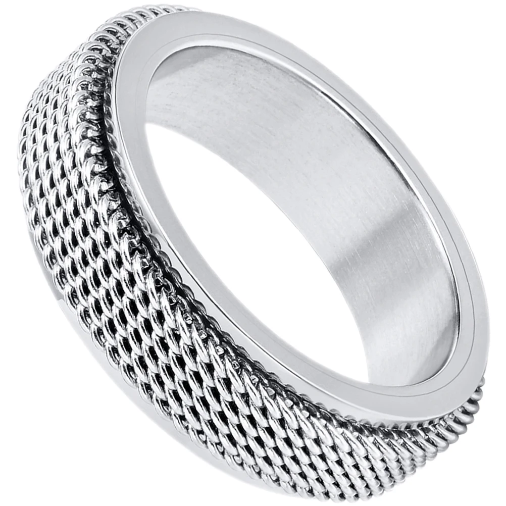 

Titanium Steel Rotary Ring Fidget Fashion Rings for Men Male Stainless Men's Jewelry Menring Mens The