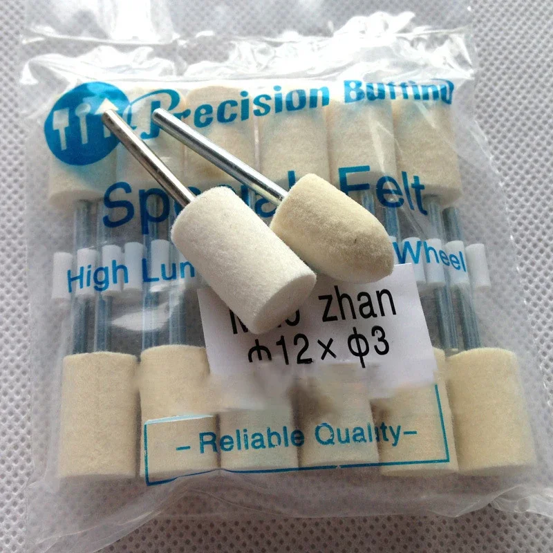 5pcs OD 3-25mm Wool Felt Mounted Polishing Buffing Wheel 2.35/3mm Shank Grinding head For Dremel Drill Rotary Tools