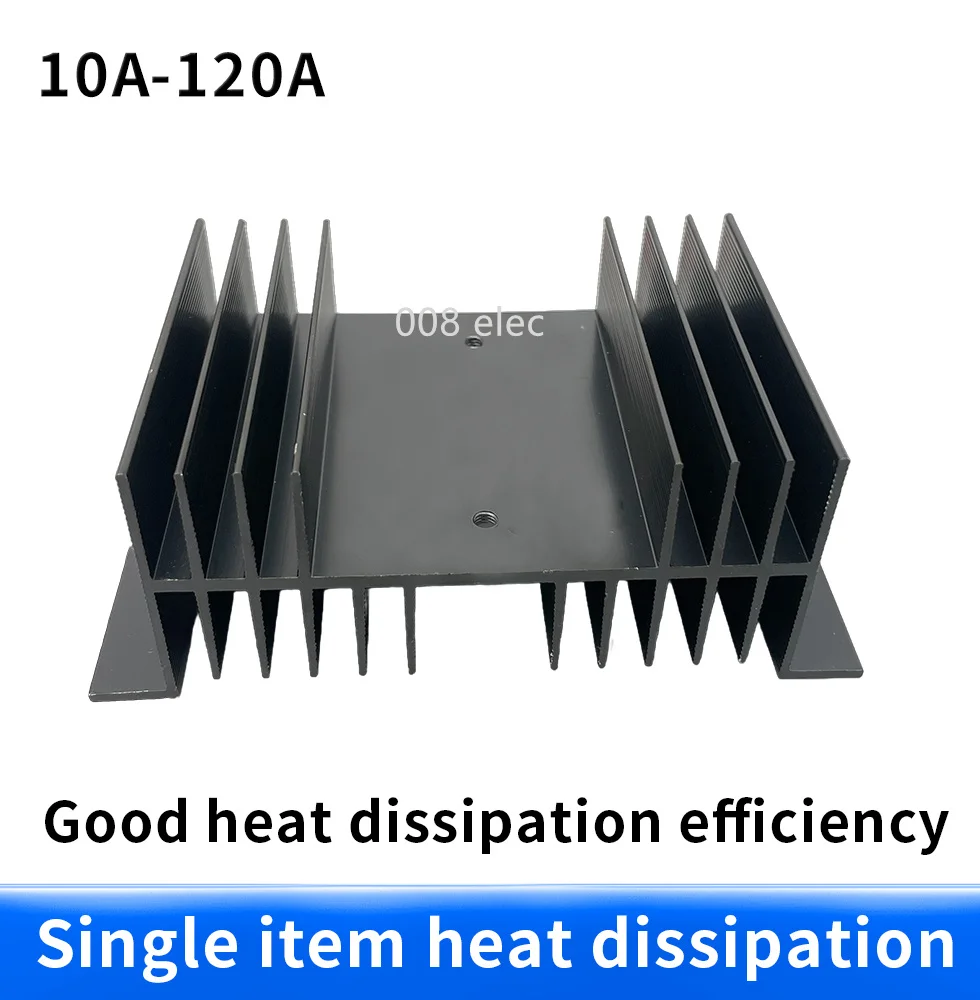 Aluminum Heat Sink Dissipation Radiator Rail Mount Suitable for Single Phase Solid State Relay SSR-40DA 10A 25A 40A 60A 80A SSR