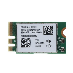 QCNFA435 2.4G/5GHZ Dual Band Wireless Card Network Card 802.11AC Replacement for 310 510-15IKB E31 E470 E570 01AX709
