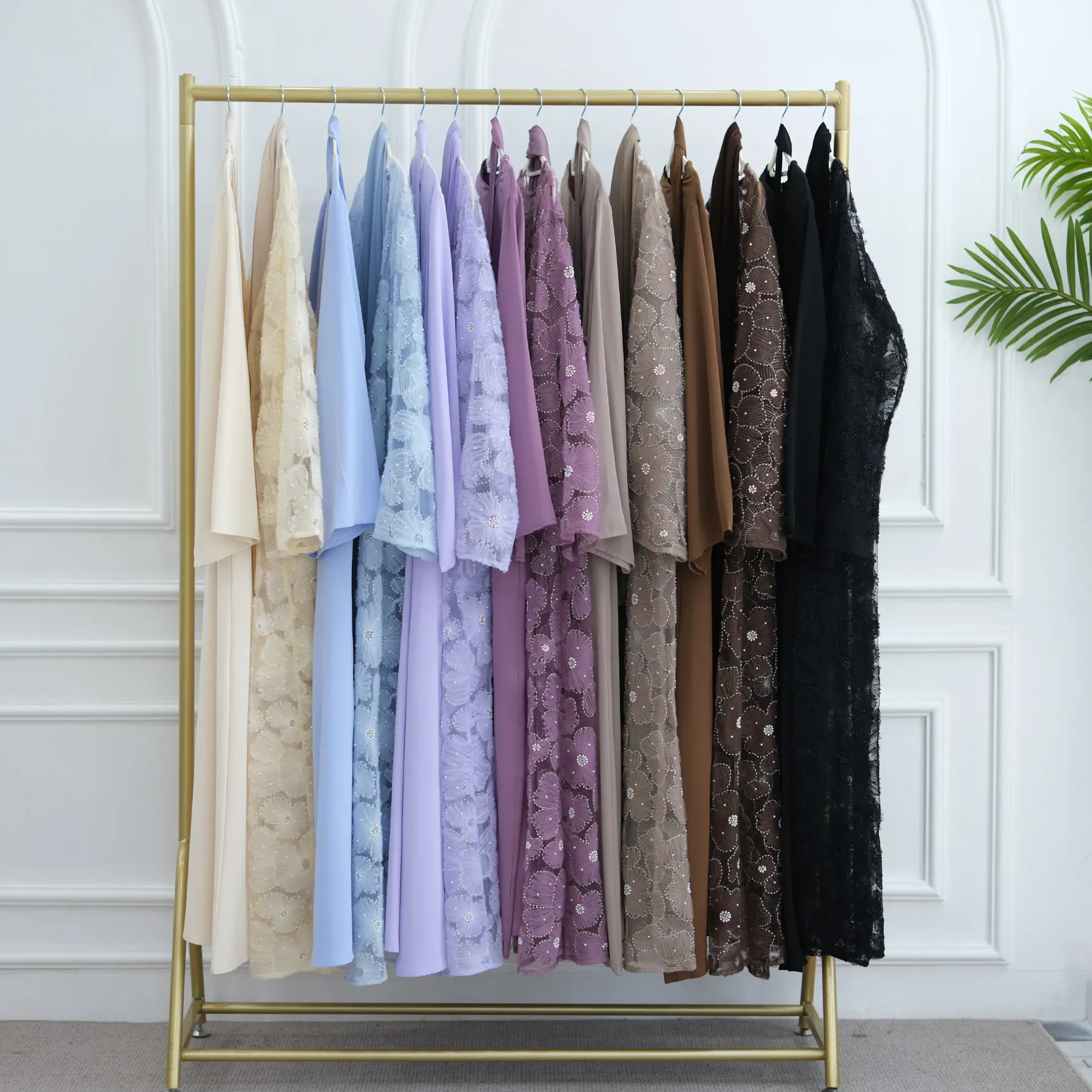 

Очаровательный комплект платья хиджаби Абая, вечерние мероприятия, Рамадан Ид, ислам, мусульманский женский костюм, Абая ручной работы с бисером + простое платье