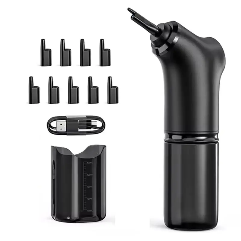 ABMH-Visua Ear Cleaning Kit With Camera App For IOS/Android Electric Ear Irrigator 4 Pressure Modes Ear Wax Removal