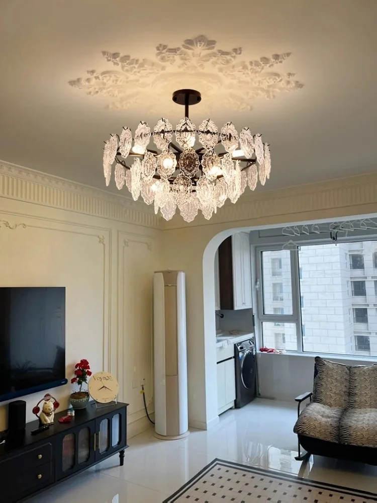 

French Retro Led Crystal Chandelier Home Decoration Living Room Bedroom Hotel Dining Room Kitchen Chandelier Lighting Fixtures