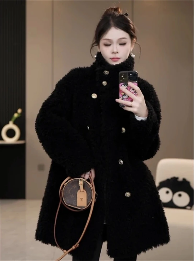 

Korean Sle Double Button Plu Jaet Women's Spring High End New Cotton Clothes Rich Girl Faion Trendy Cotton Coat