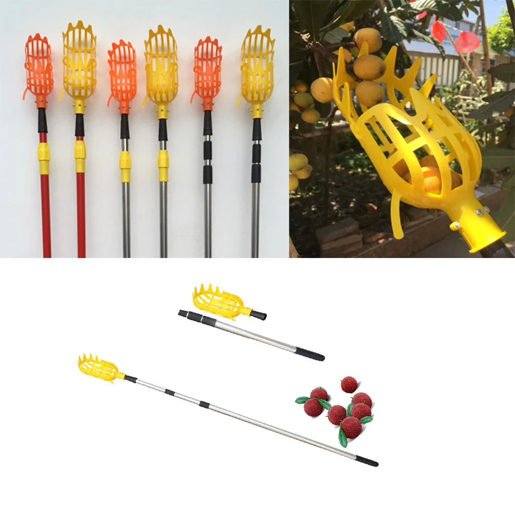 

2pcs Fruit Picker Tool Portable For Arbutus Pear Peach Harvesting Without Ladder Garden Fruit Picking Devices Berry Collector