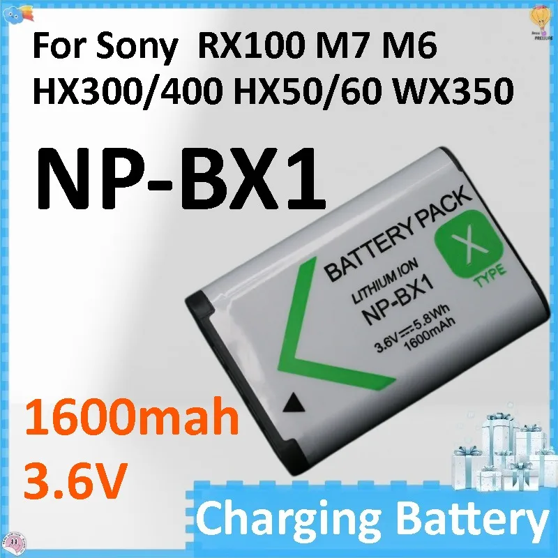 NP-BX1 1600mah 36v  Decoded Battery for Sony  RX100 M7 M6 HX300/400 HX50/60 WX350