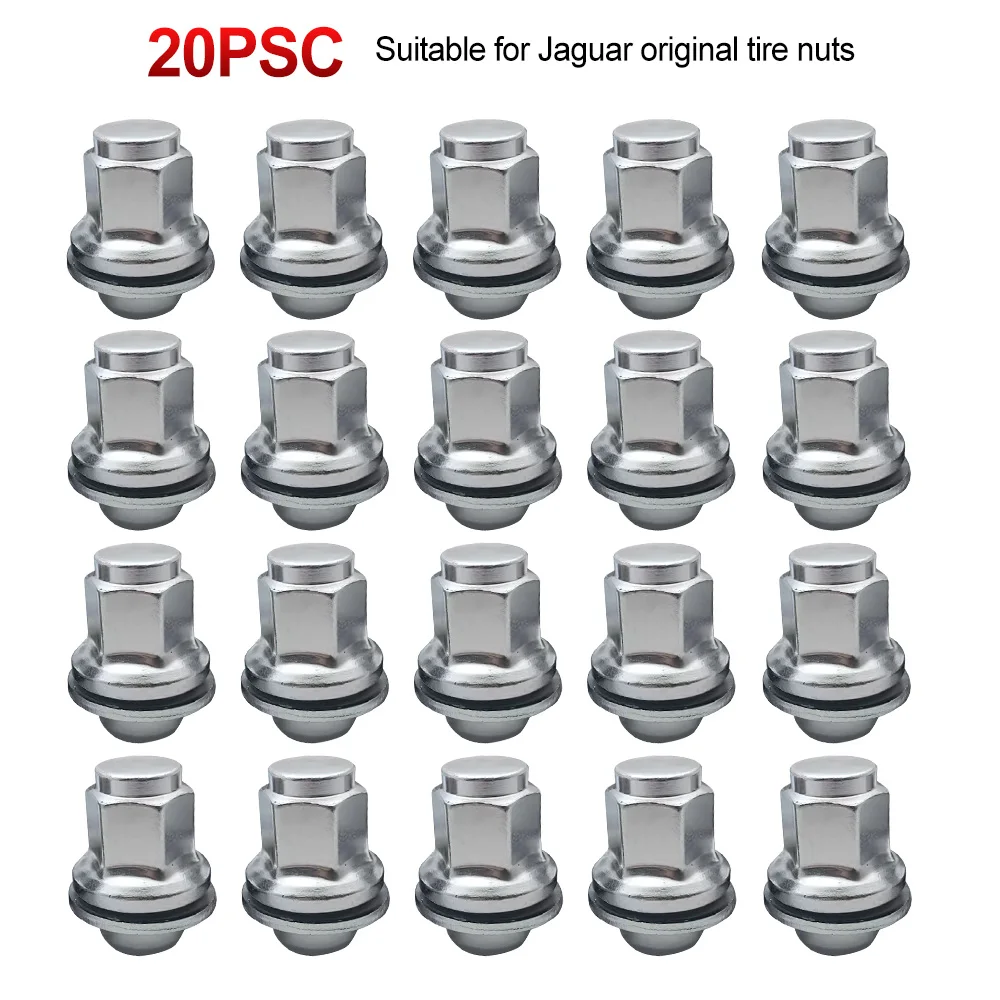 

20 шт., замена гайки железного колеса для Jaguar XJ XK XF S X Type C2C35294, серебряные металлические аксессуары для транспортных средств