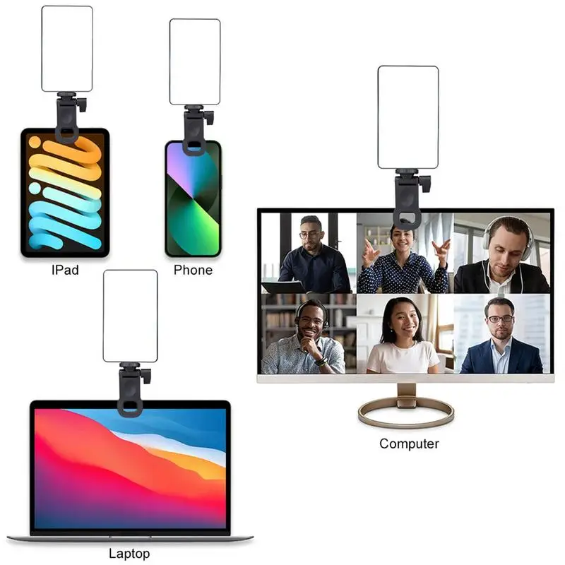 Mobile Phone Fill Light Handheld LED Live Broadcast Selfie Light Computer Fill Light Video Conference Mobile Phone Fill-in Light