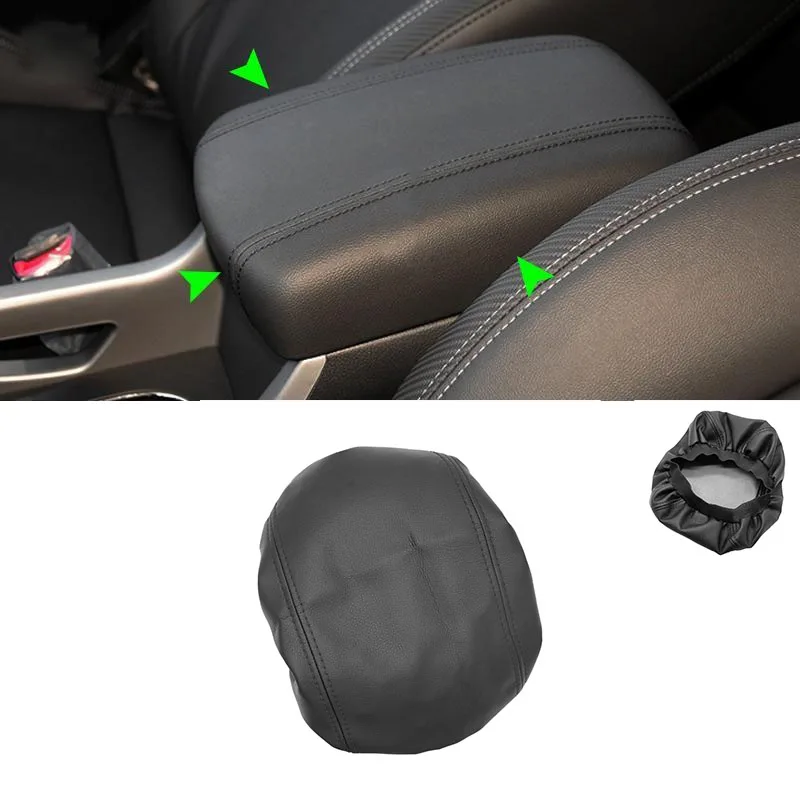 Center Armrest Leather Cover For Kia Sportage 2011 2012 2013 2014 2015 2016 Car Center Control Armrest Box Surface Cover Trim