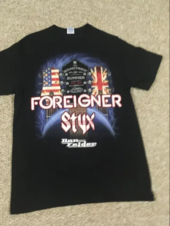 

Foreigner Styx Soundtrack of Summer 2014 Tour Concert T-Shirt Funny gift