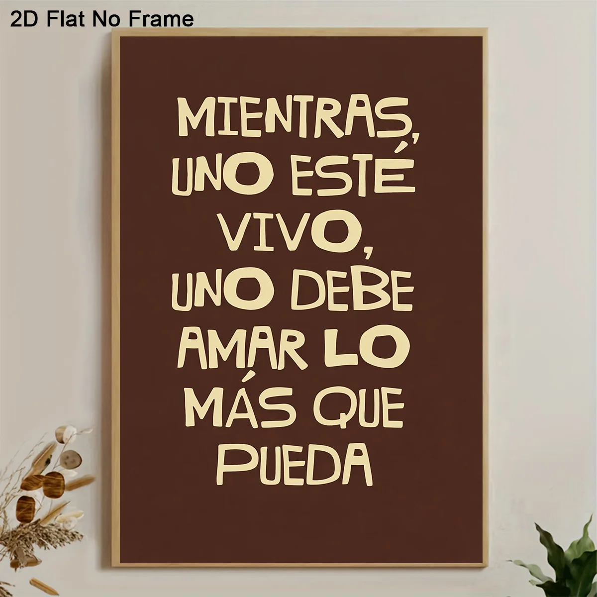 2D Flat, 1pc Modern Minimalist Frameless Canvas Poster - 