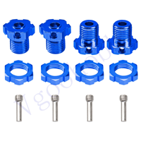 4Pack Aluminum 17mm Splined Wheel Hex Hub Nut for Traxxas E-Revo Revo 3.3 E-Maxx Summit Slayer Pro 4X4 1/10 RC Monster Truck