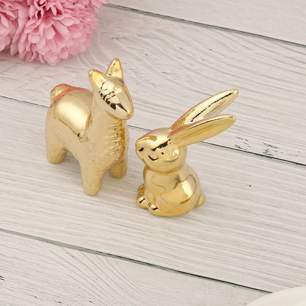 Multiple Ins Nordic Styles Ceramic Creative Gold Color Home Photographic Props Miniature Golden Decor Desktop Figurines Ornament