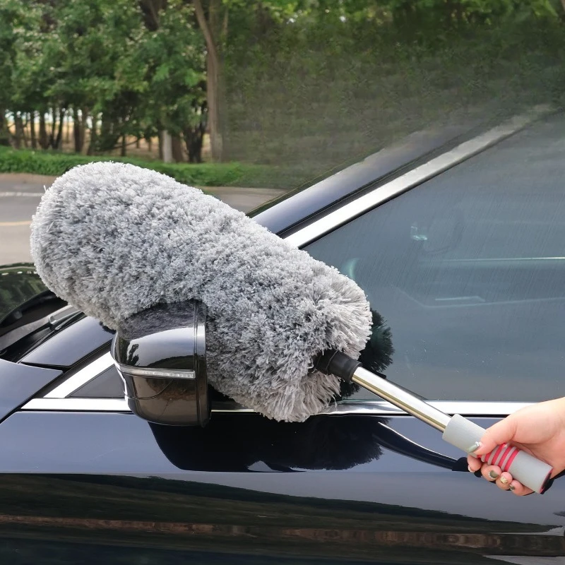 Car Dust Removal Duster, Car Retractable Brush, Soft-bristled Mop, Household Car Cleaning Wonder, Tool
