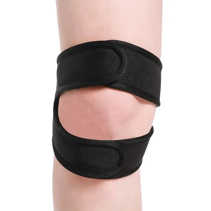 Outdoor Sports Dual Direction Compression Knee Pad Shock Absorption Patella Knee Strap For Hiking Running Cycling